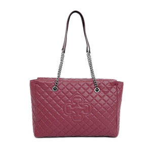 BOLSA MÉDIA BORGONHA COURO MATELASSÊ HOBO
