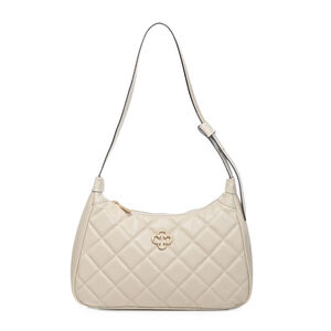 BOLSA COURO BEGE HOBO MATELASSÊ