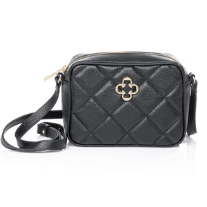 BOLSA PEQUENA TIRACOLO PRETA COURO