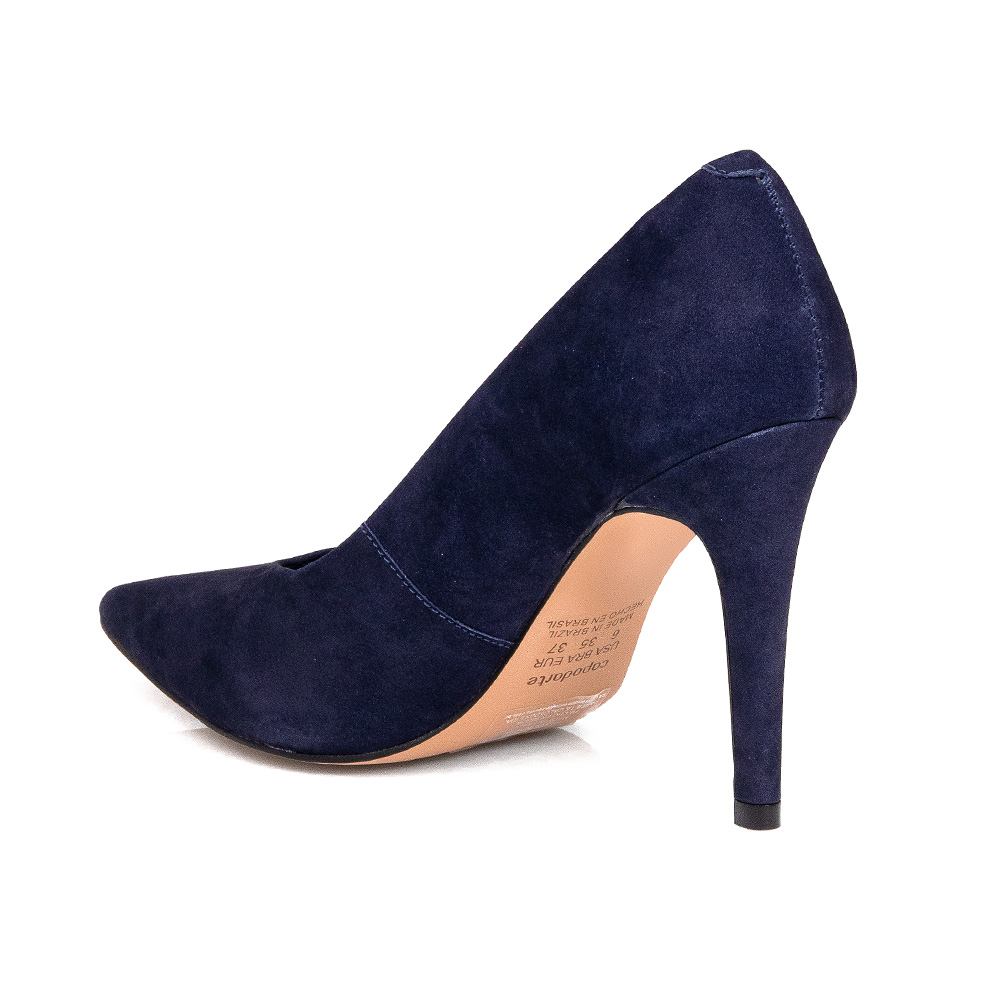 SCARPIN MARINHO AZZURRO NOBUCK SALTO ALTO FINO image number 2