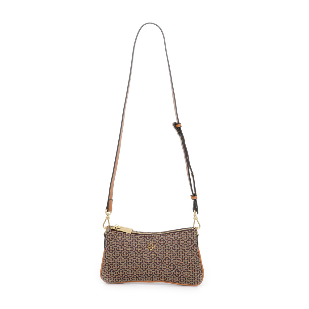 BOLSA PEQUENA SHOULDER BAG BEGE CARAMELO LAÇA CORRENTE image number 3