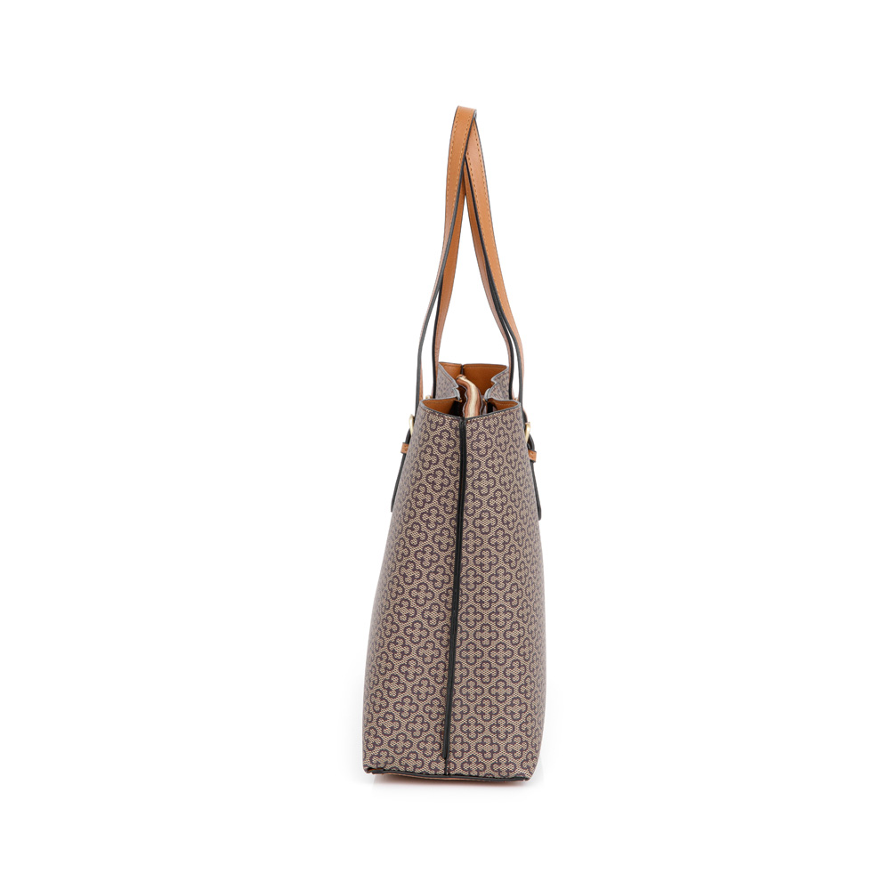 BOLSA GRANDE SHOPPER CARAMELO MONOGRAMA image number 1