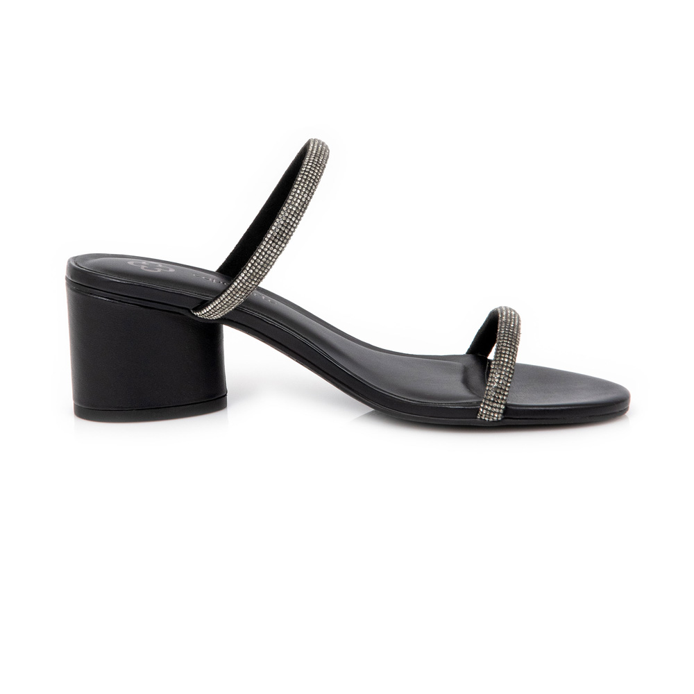 MULE SALTO BLOCO PRETA STRASS image number 0