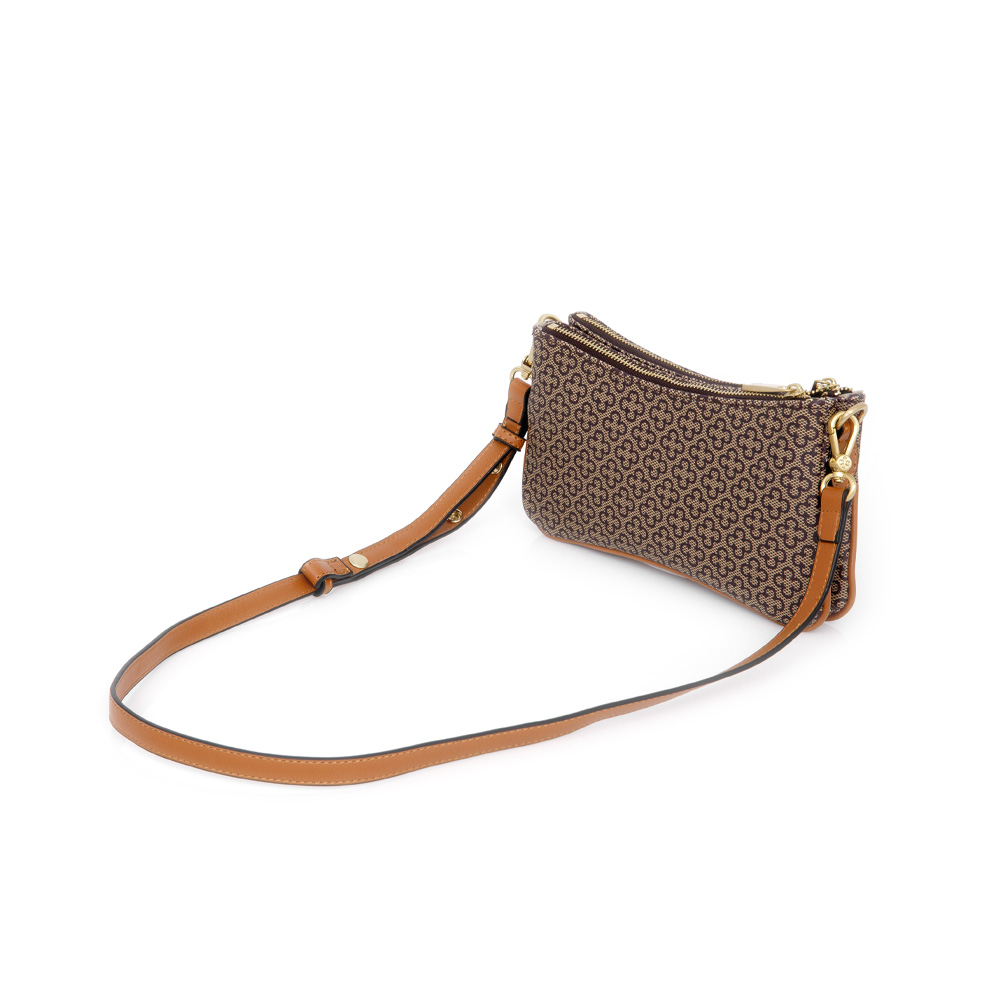 BOLSA PEQUENA SHOULDER BAG BEGE CARAMELO LAÇA CORRENTE image number 2
